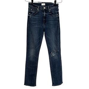 MOTHER The Dazzler Hoover Skinny JEANS 25 Getalongs Ripped Distressed Denim
